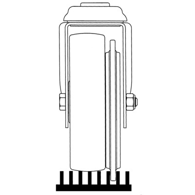 Roata pivotanta cu janta din plastic 125x32mm - Schita 3